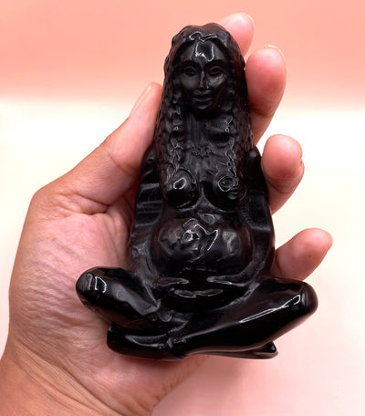 Black Obsidian Mother Earth Reiki Energy Healing CrystalThe Spiritual Crystal Fairy