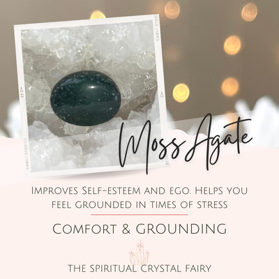 Moss Agate Tumbles Reiki Energy Healing Crystal