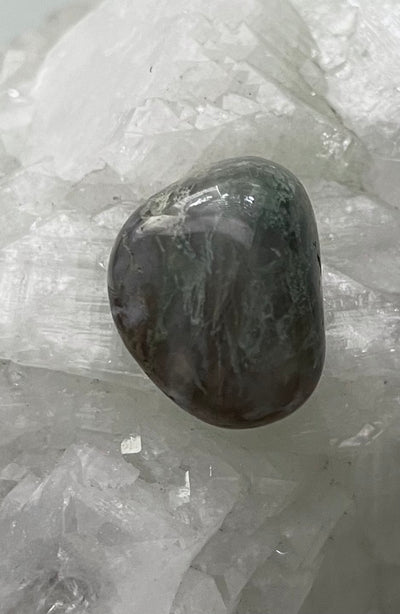 (A4) Moss Agate Reiki Energy Healing Crystal