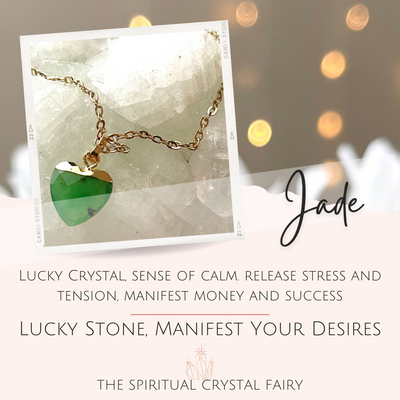 Australian Jade Heart Reiki Healing Crystal NecklaceThe Spiritual Crystal Fairy