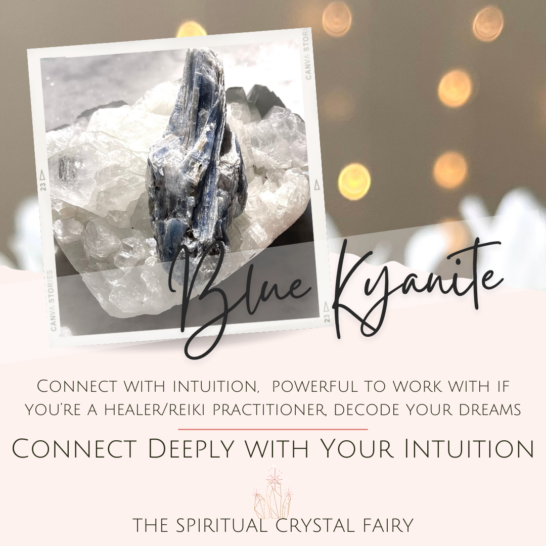 (A103) Blue Kyanite Reiki Energy Healing Crystal Reiki Energy Healing Crystal - The Spiritual Crystal Fairy Arden , NC Asheville, NC area new view
