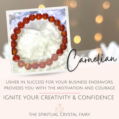 Carnelian Reiki Healing Crystal BraceletThe Spiritual Crystal Fairy