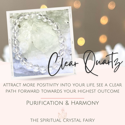 Clear Quartz Reiki Healing Crystal BraceletThe Spiritual Crystal Fairy