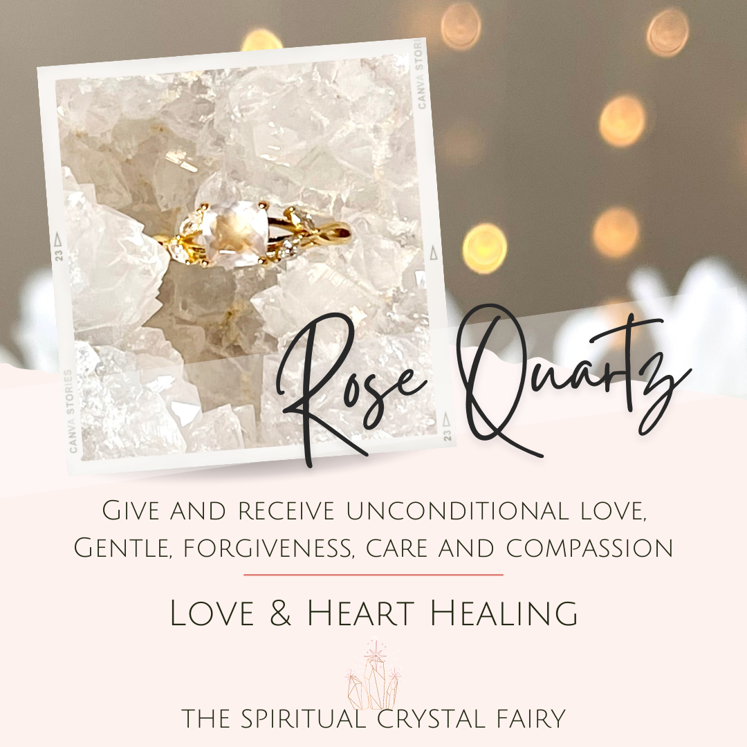 Elegant Rose Quartz Crystal RingThe Spiritual Crystal Fairy
