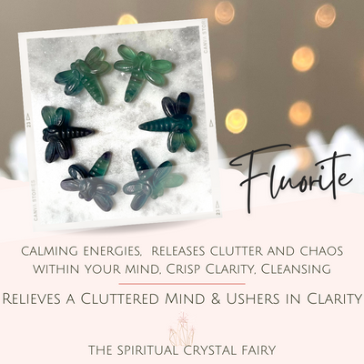 Fluorite Dragonfly Reiki Energy Healing CrystalThe Spiritual Crystal Fairy
