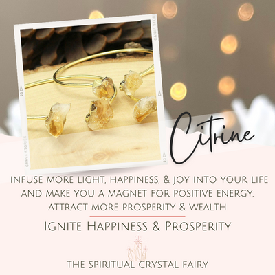 Raw Citrine Crystal Bracelets, Crystals Energized with ReikiThe Spiritual Crystal Fairy