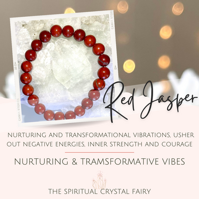 Red Jasper Reiki Healing Crystal BraceletThe Spiritual Crystal Fairy
