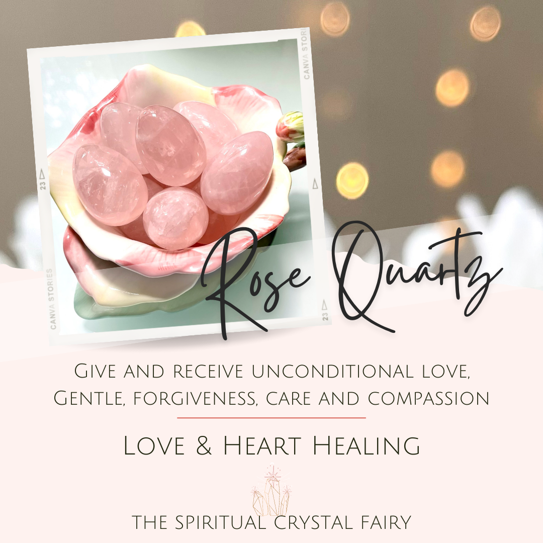 Rose Quartz Egg Reiki Energy Healing Crystal (50-55g )  -  The Spiritual Crystal Fairy - Crystal Description Crystal Meaning Arden, NC Asheville, NC Area