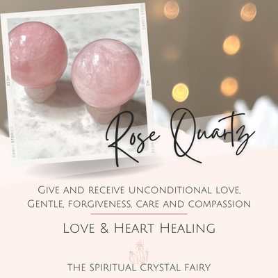Rose Quartz Large Spheres & Rose Quartz Sphere Stand Reiki Energy Healing CrystalThe Spiritual Crystal Fairy
