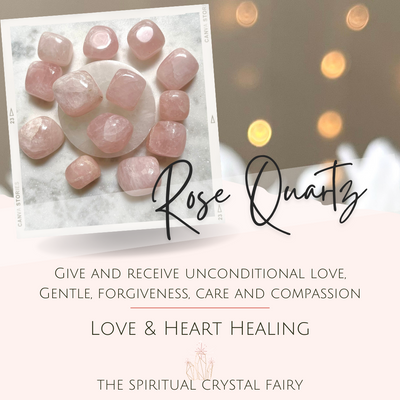 Rose Quartz Large Tumbles Reiki Energy Healing CrystalThe Spiritual Crystal Fairy