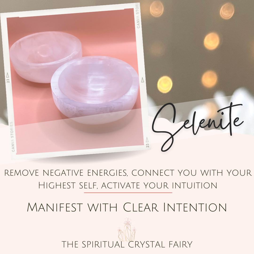 Selenite Large Charging Bowl Reiki Energy Healing CrystalThe Spiritual Crystal Fairy