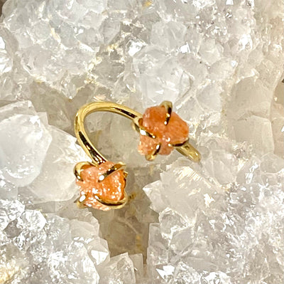 Sunstone Double the Love Crystal Ring (Raw)The Spiritual Crystal Fairy