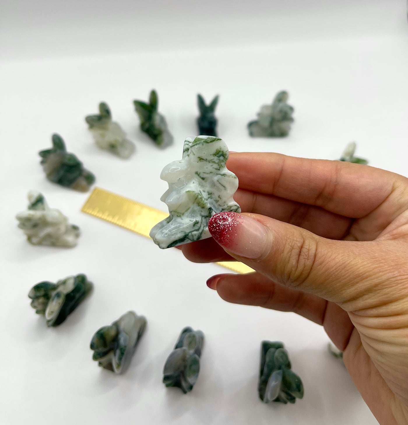 Moss Agate Small Fairy Reiki Energy Healing Crystal