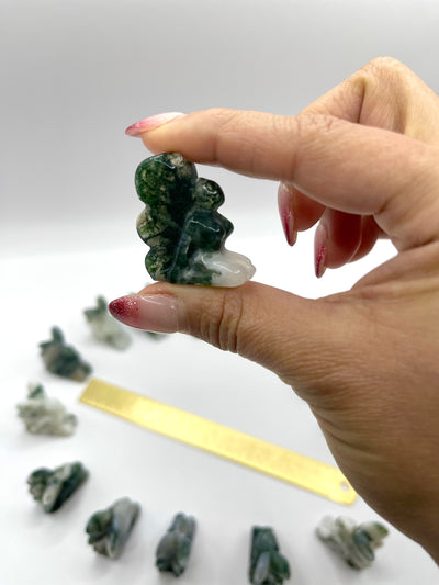 Moss Agate Small Fairy Reiki Energy Healing Crystal