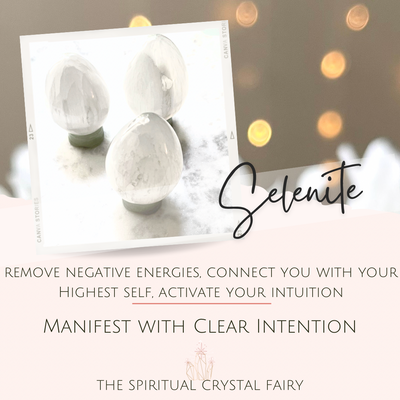Selenite Egg Reiki Energy Healing CrystalThe Spiritual Crystal Fairy